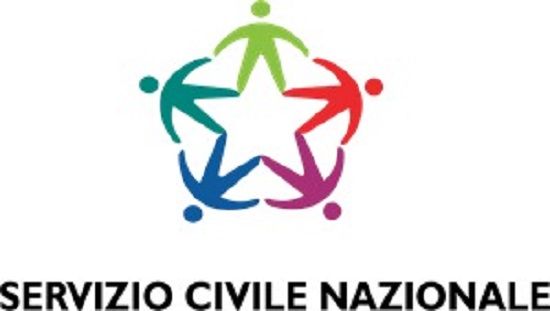 Logo Nazionale servizio civile universale. Due mani aperte con i palmi completamente colorati
